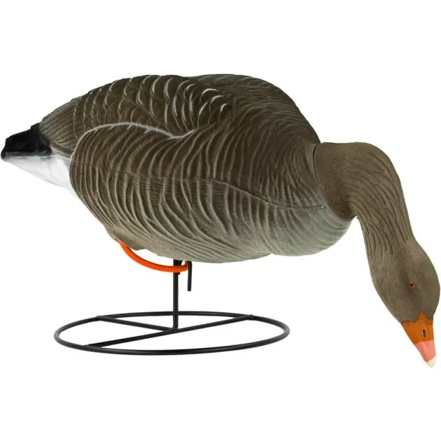 ganzenlokkers mix grauwe gans geflockt full body 6 pack